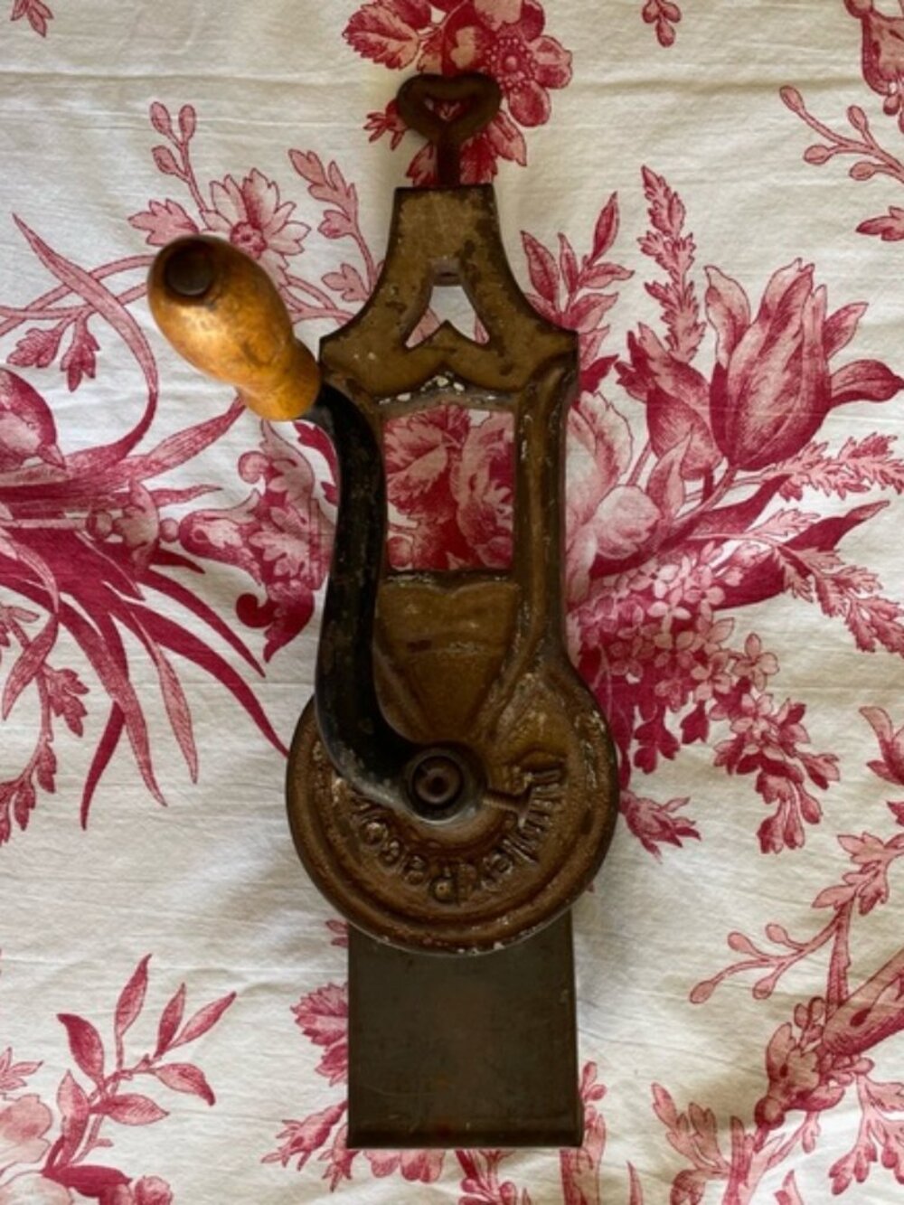 Antique Duplex Record Cast Iron Cheese Nut Grater Grinder Table Mount Germany